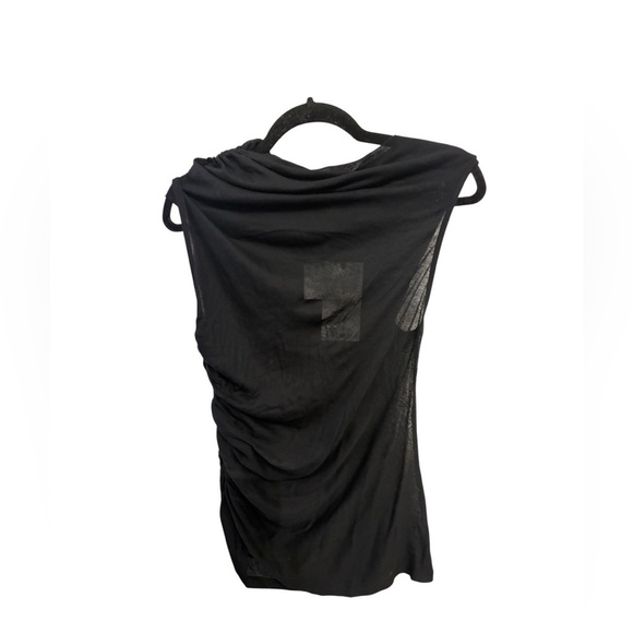 Zara Elegant Black Draped Tunic - Picture 3 of 3